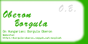 oberon borgula business card